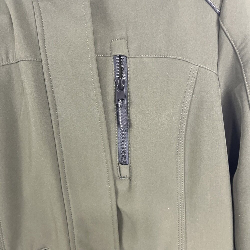 Alpine North Softshell Long Coat in Dark Green Womens Size S - Picture 3 of 12